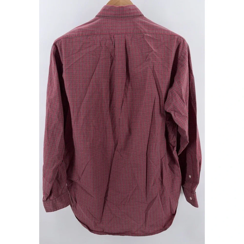 Polo Ralph‎ Lauren Blake Mens Medium Long Sleeve Red Green Plaid Button Down